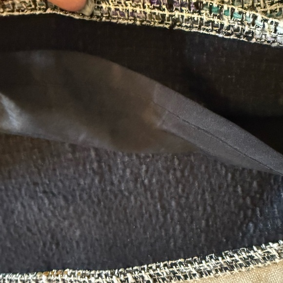 Ann Taylor LOFT Tweed Skirt - Black and White with hints of Purple and Green - Picture 7 of 7